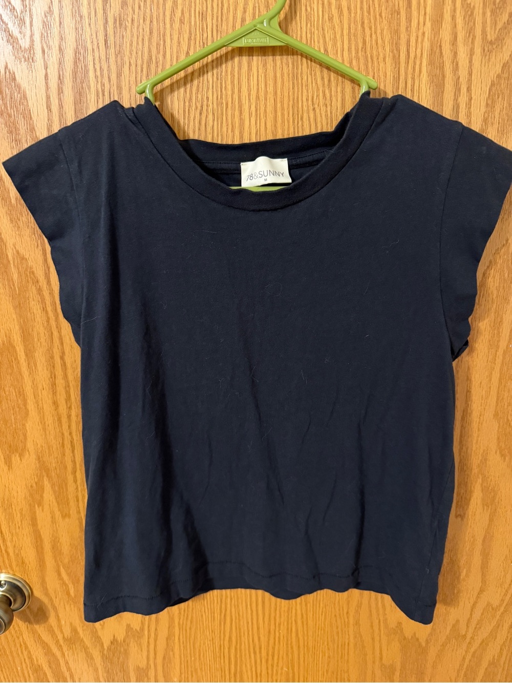78 & Sunny black cap sleeve tshirt